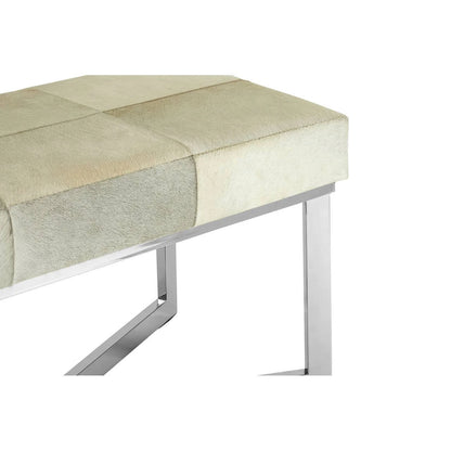 Kensington Townhouse Grey Hair on Leather Bench