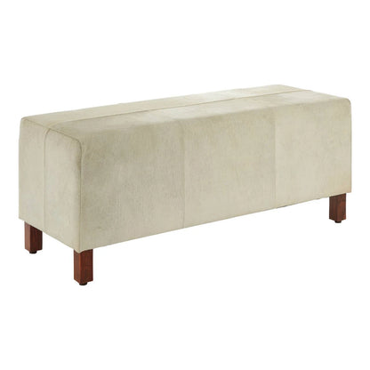 Kensington Townhouse Natural Hair On Leather Bench