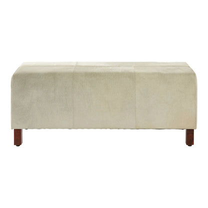 Kensington Townhouse Natural Hair On Leather Bench