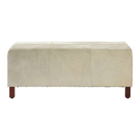 Kensington Townhouse Natural Hair On Leather Bench