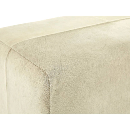 Kensington Townhouse Natural Hair On Leather Bench