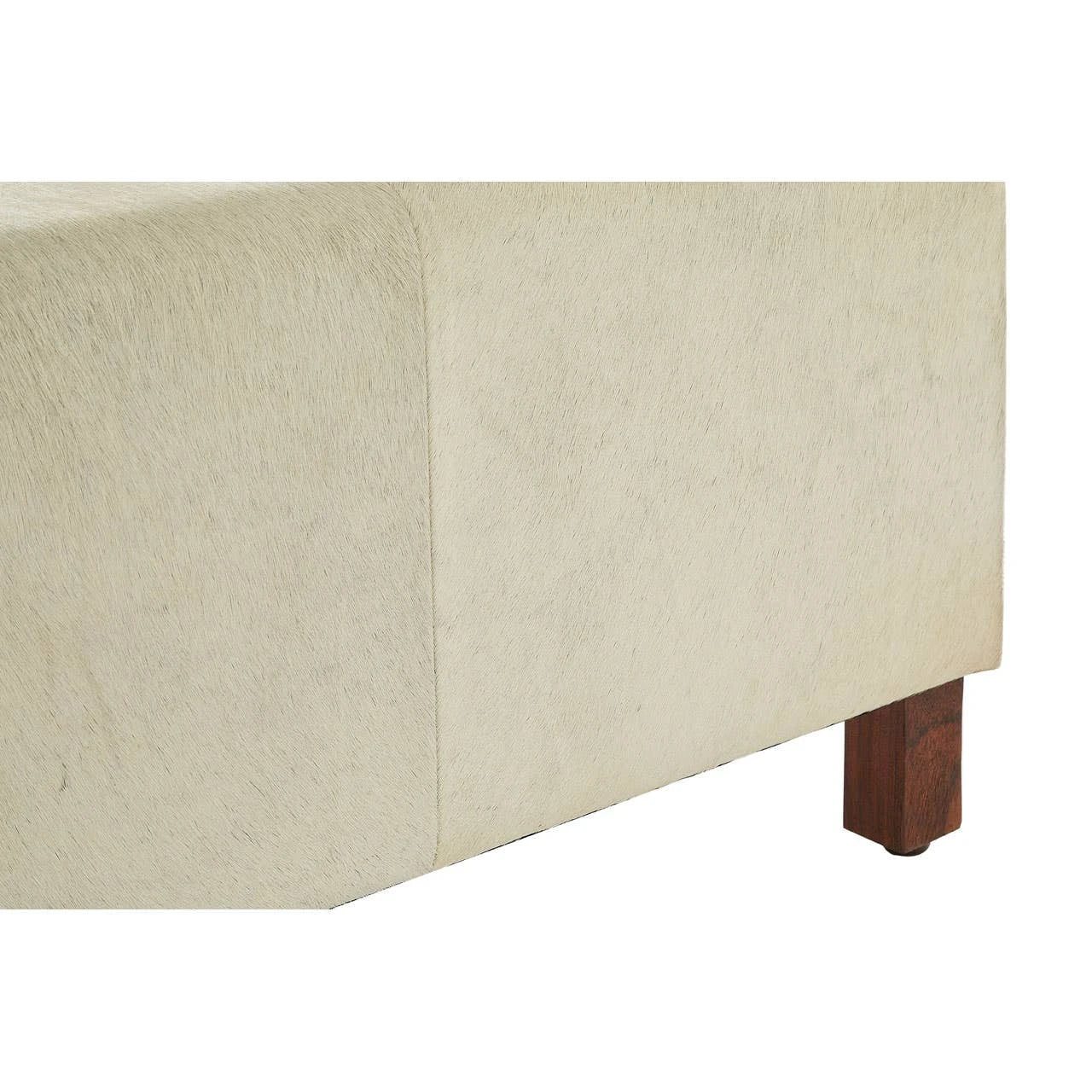 Kensington Townhouse Natural Hair On Leather Bench