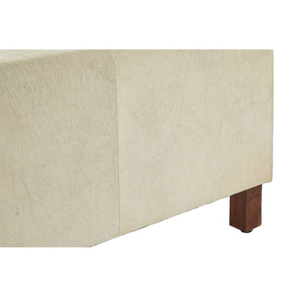 Kensington Townhouse Natural Hair On Leather Bench