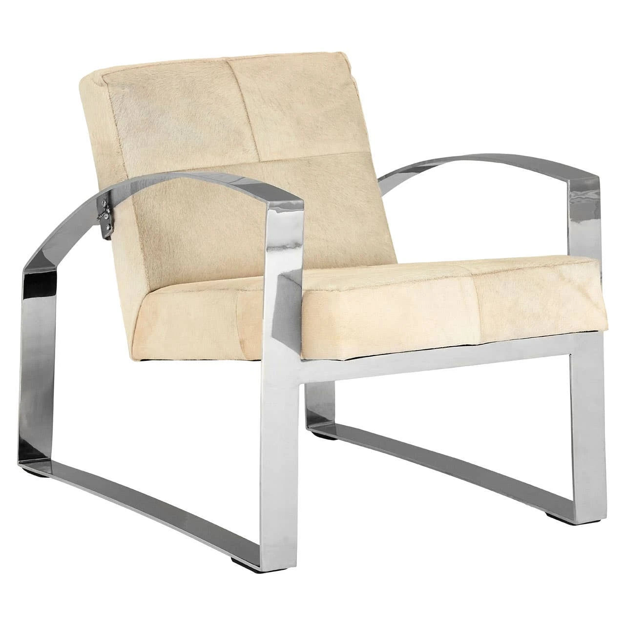 Kensington Townhouse Hairon Leather Chair With Steel Legs