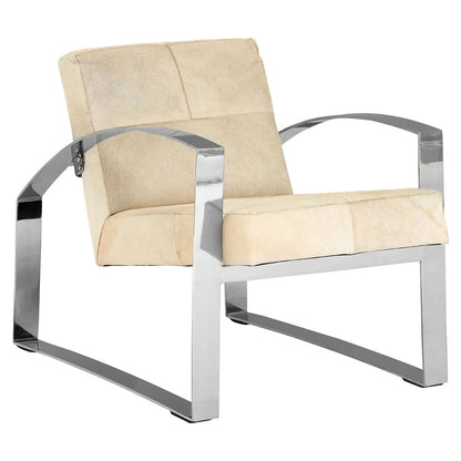 Kensington Townhouse Hairon Leather Chair With Steel Legs