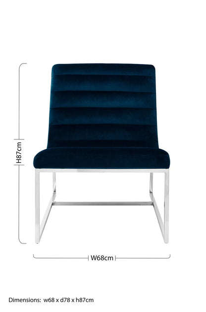 Vogue Midnight Velvet Lounge Chair
