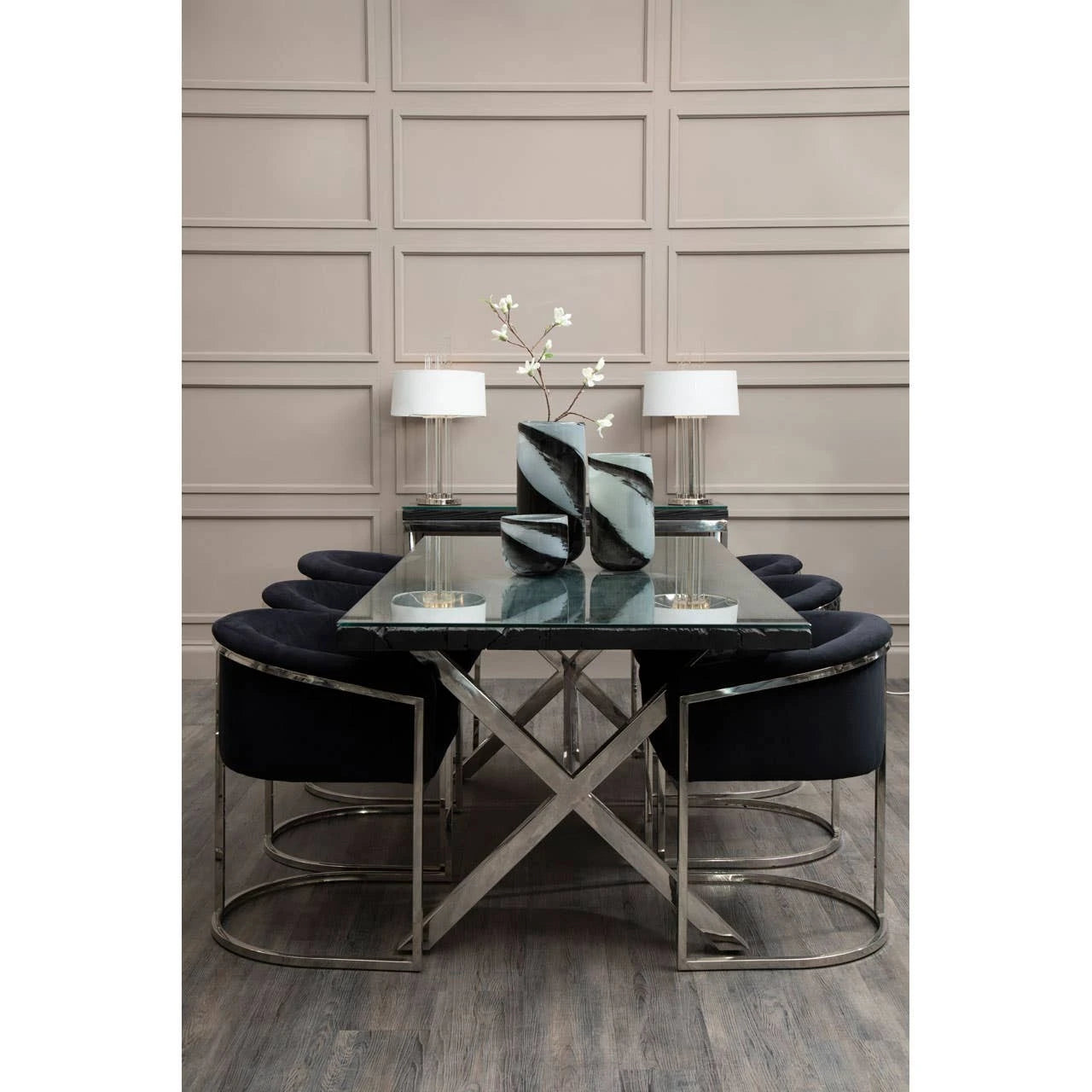 Vogue Black Velvet Dining Chair