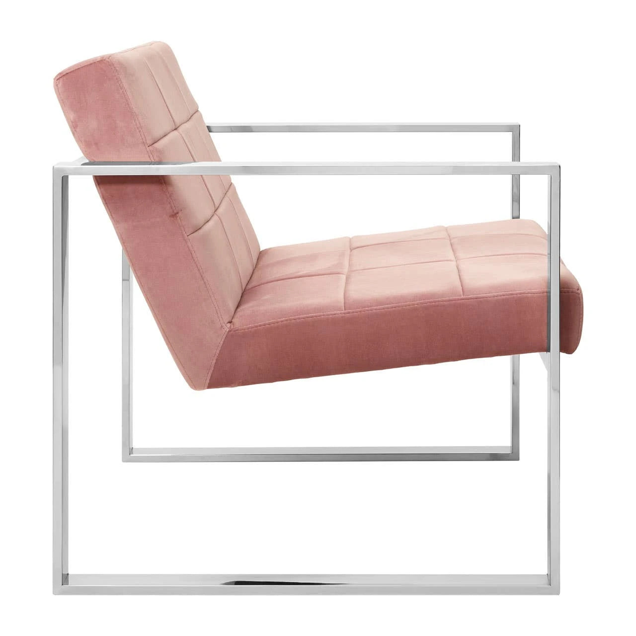 Vogue Pink Velvet Lounge Chair