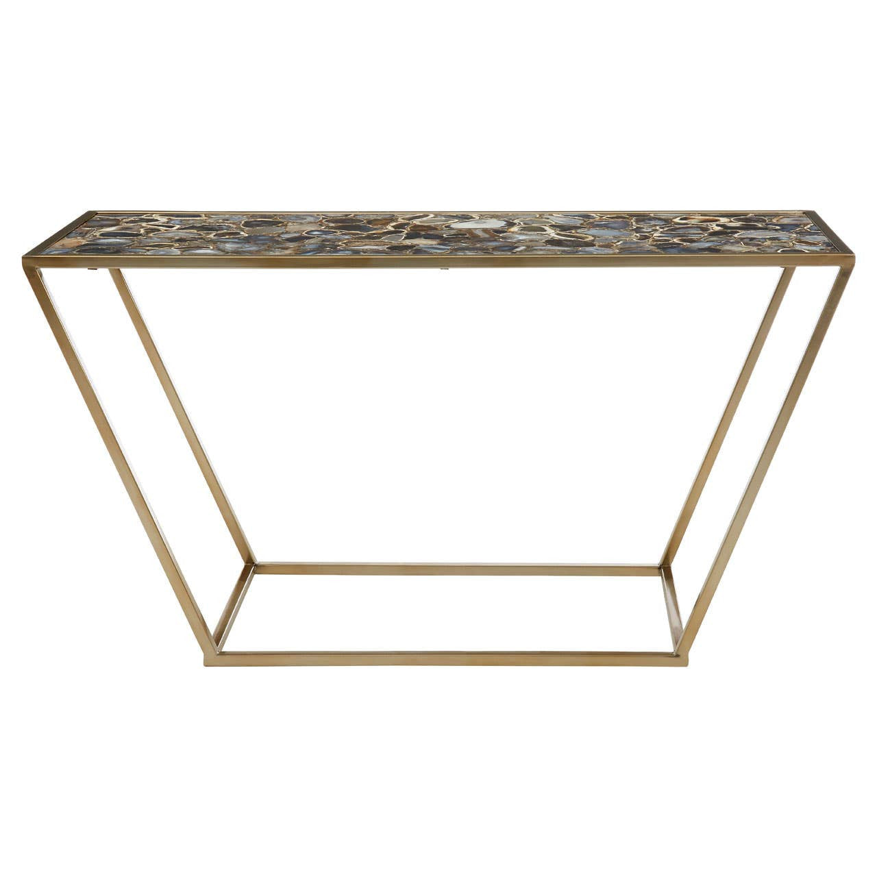 Vita Console Table With Black Agate Top