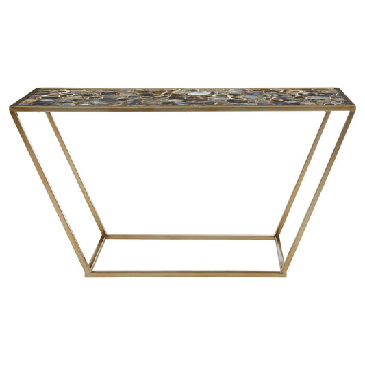 Vita Console Table With Black Agate Top