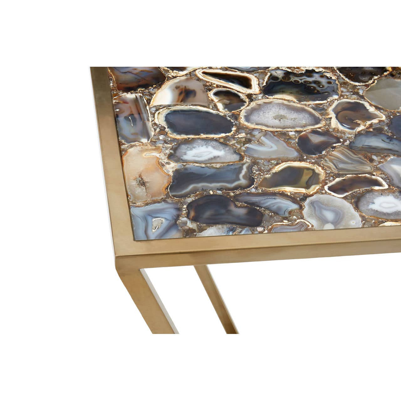 Vita Console Table With Black Agate Top