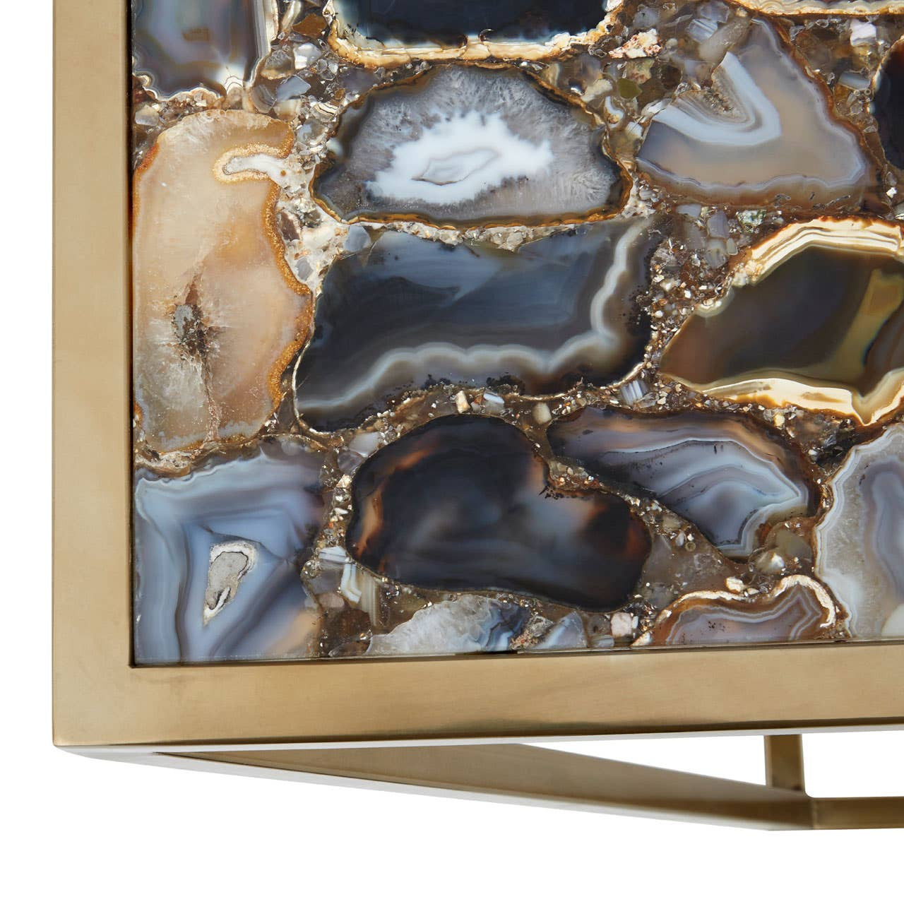 Vita Console Table With Black Agate Top