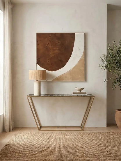 Vita Console Table With Black Agate Top