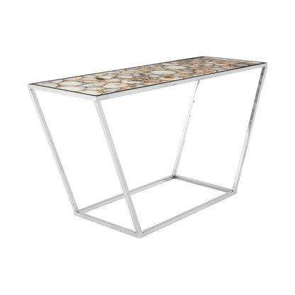 Vita White Agate Console Table