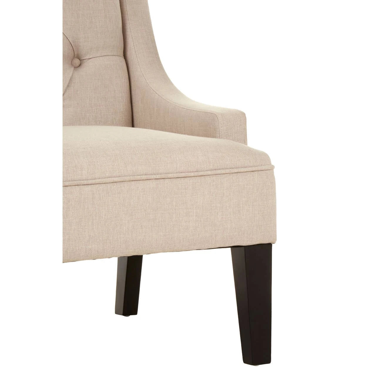 Doucet High Back Natural Linen Bench