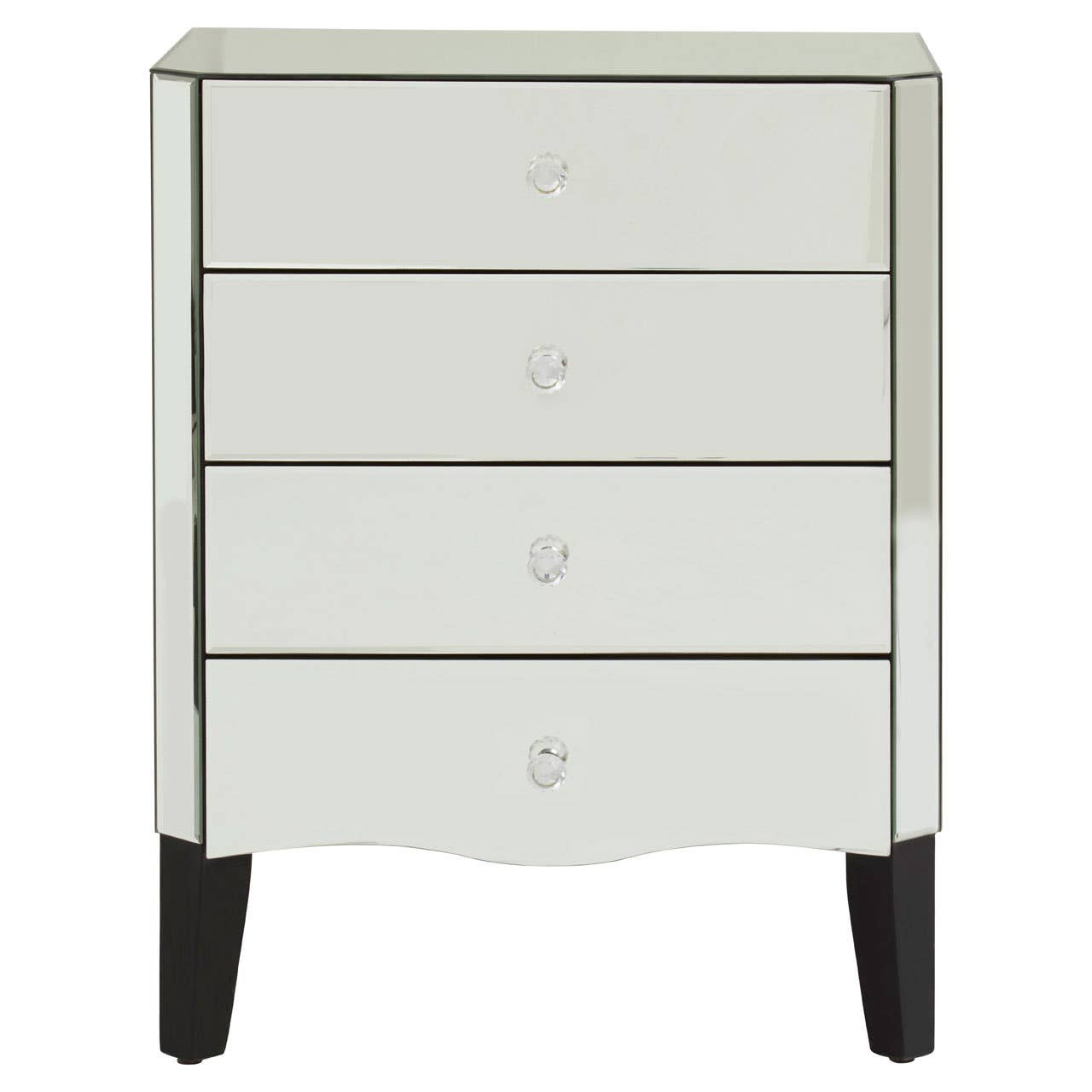 Gabriella Mirrored Chest of 4 Drawers
