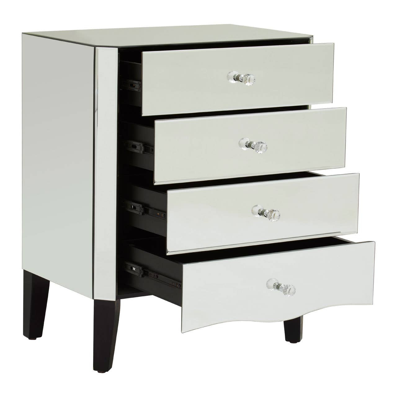 Gabriella Mirrored Chest of 4 Drawers