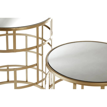 Avantis Set Of 2 Champagne Finish Side Tables