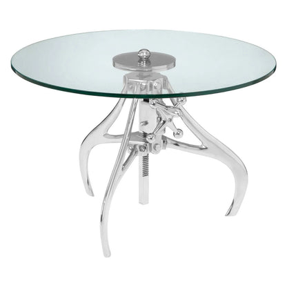 Maxi Crank Mechanism Metal And Glass Table