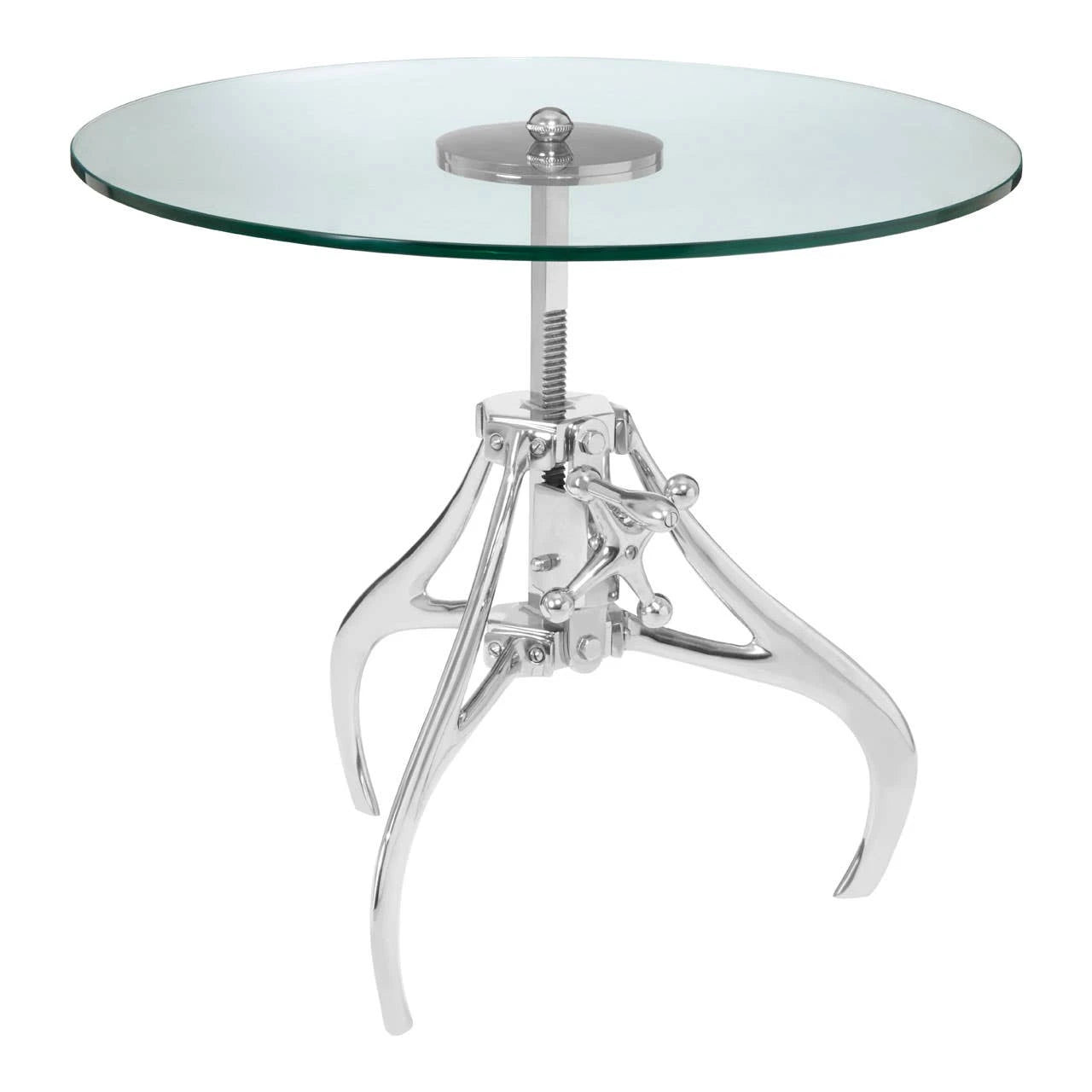 Maxi Crank Mechanism Metal And Glass Table