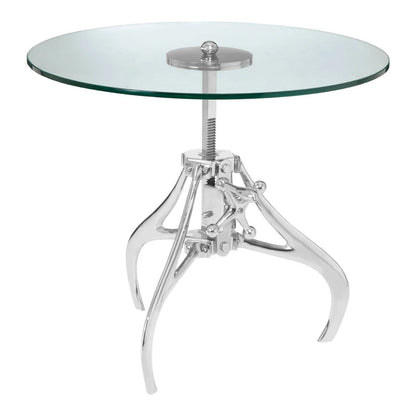 Maxi Crank Mechanism Metal And Glass Table