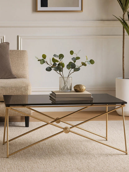 Monroe Gold Finish Coffee Table