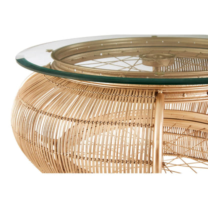 Mantis Champagne Gold Finish Bicycle Wheel Design Coffee Table