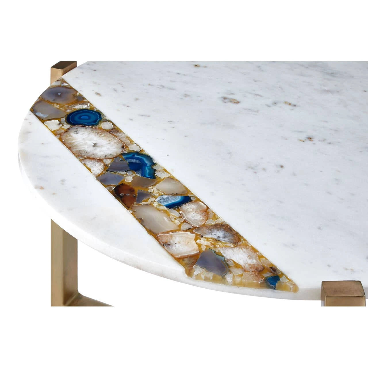 Vizzini Agate Marble Top Round Coffee Table