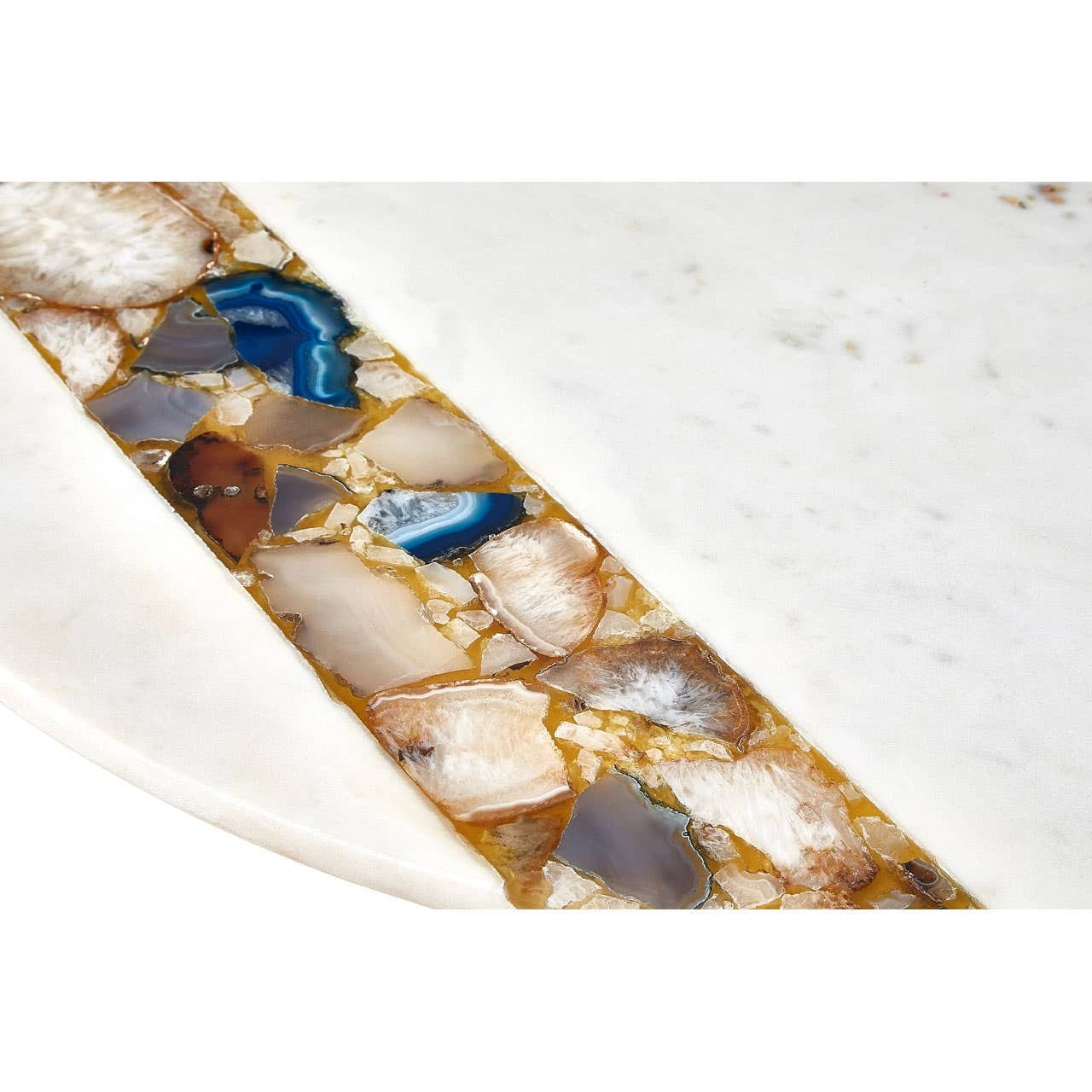 Vizzini Agate Marble Top Round Coffee Table