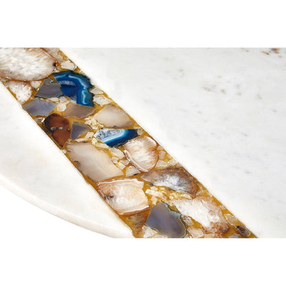Vizzini Agate Marble Top Round Coffee Table