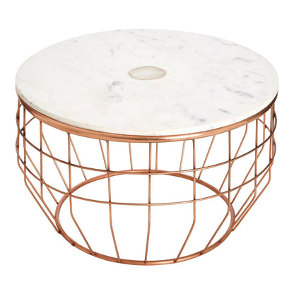 Vizzini White Marble Coffee Table