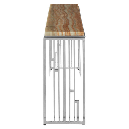 Relic Console Table With Onyx Stone Top