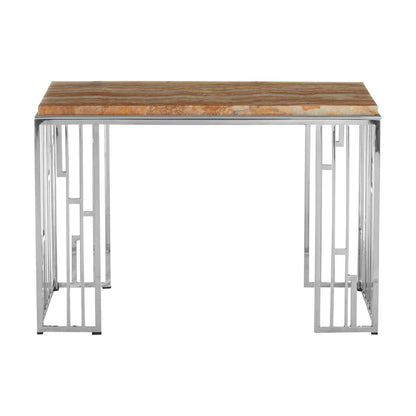 Relic Console Table With Onyx Stone Top