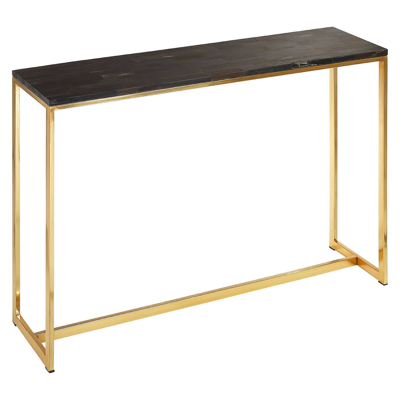 Relic Dark Petrified Wood Console Table