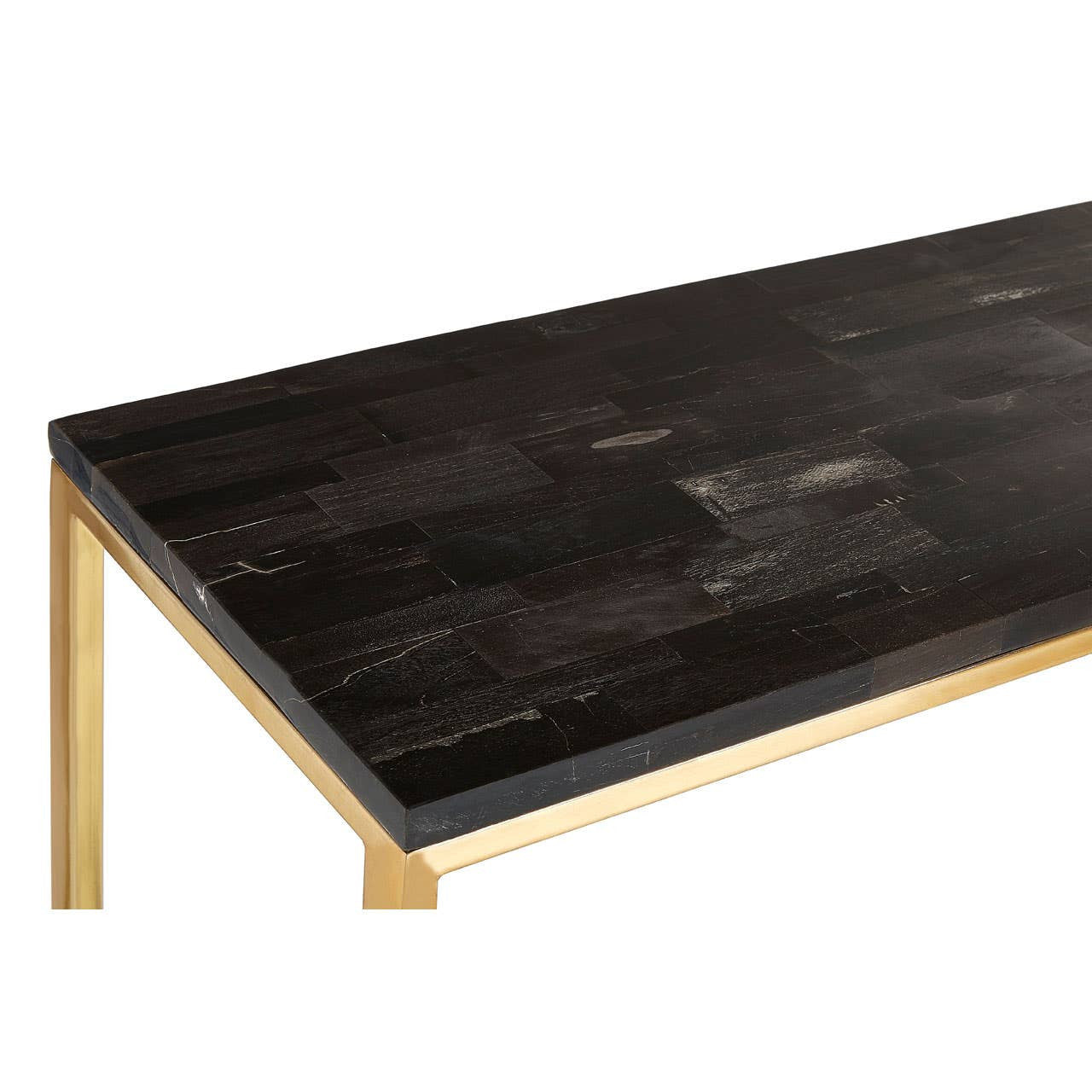 Relic Dark Petrified Wood Console Table