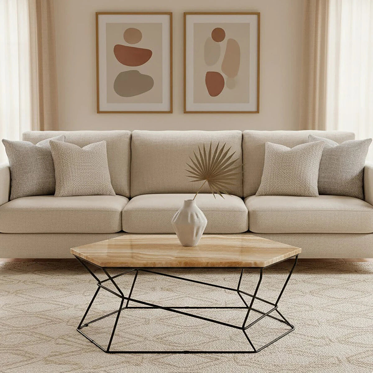 Relic Coffee Table With Natural Onyx Top