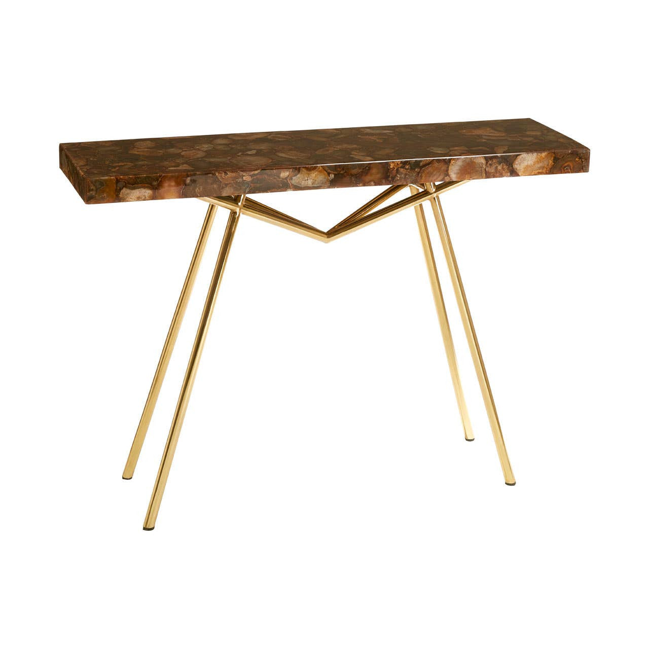 Relic Console Table with Agate Top