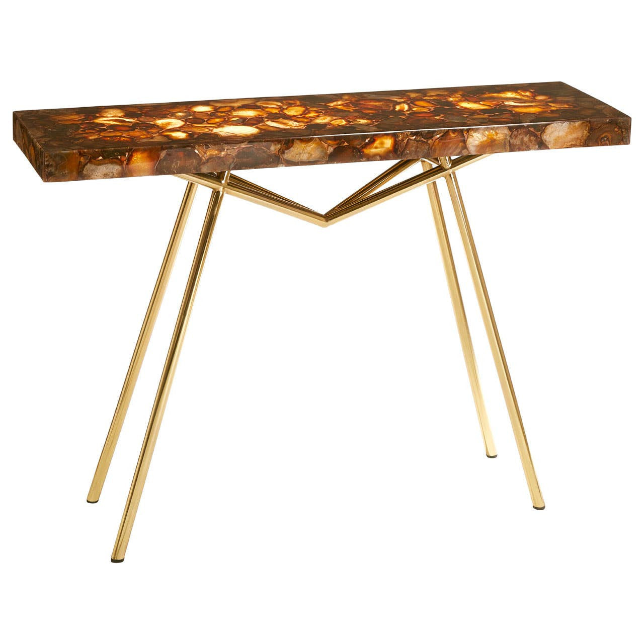 Relic Console Table with Agate Top