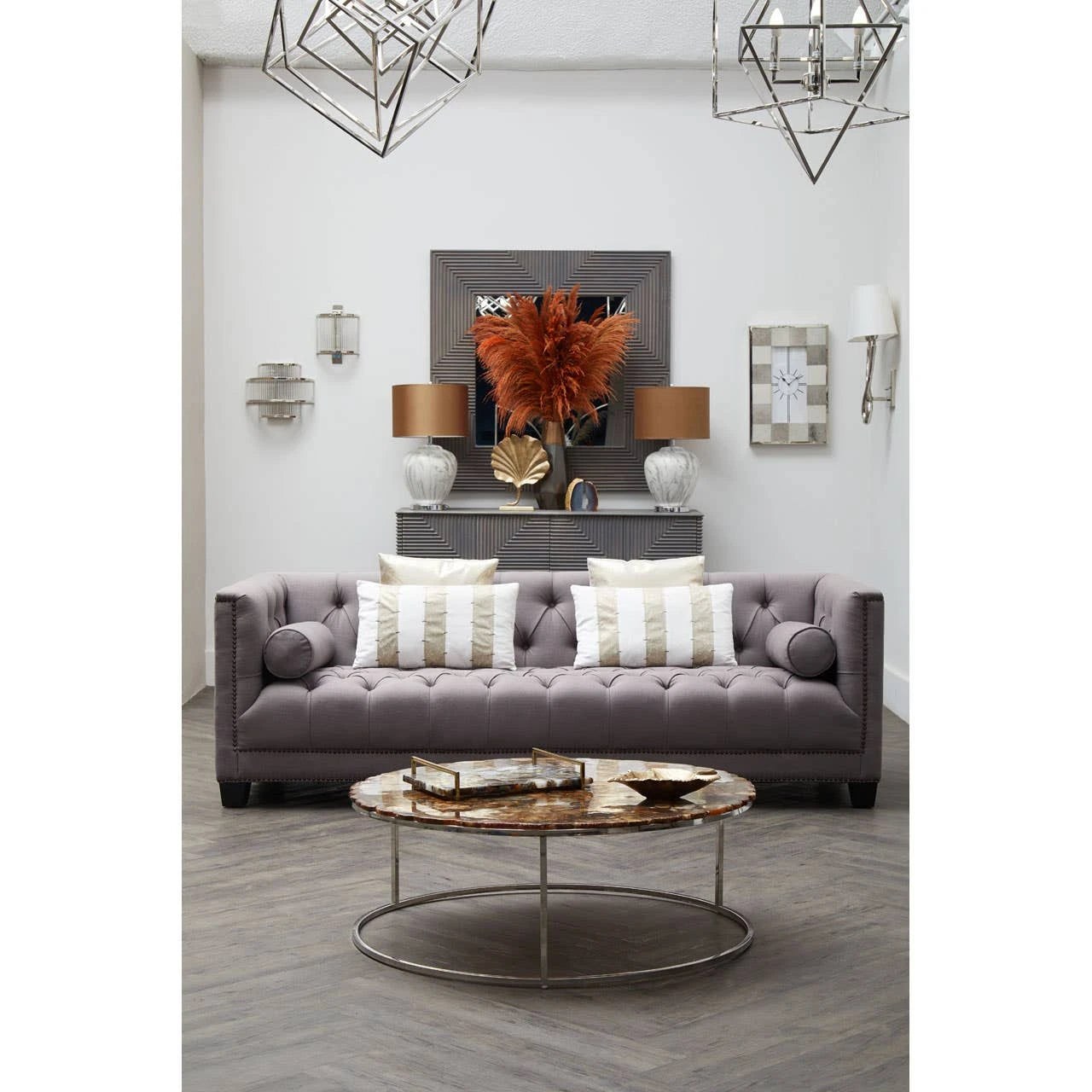 Relic Agate Top Round Coffee Table