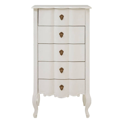 Loire 5 Drawer White Chest