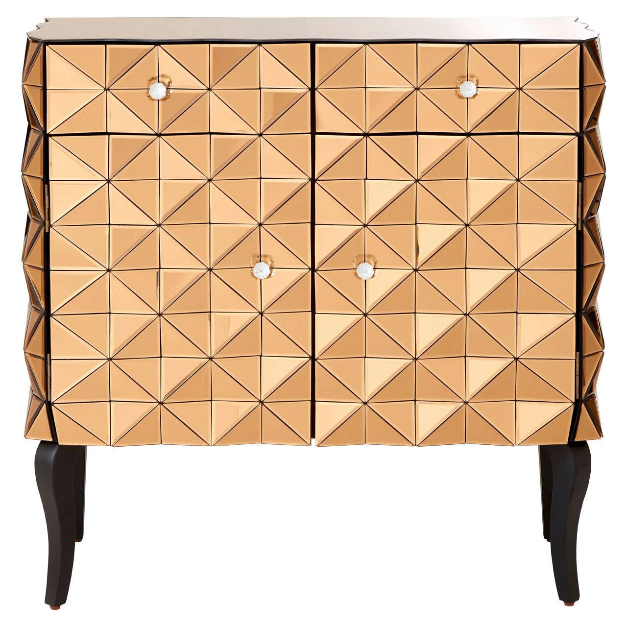 Soho 2 Door Copper Finish Cabinet
