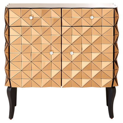 Soho 2 Door Copper Finish Cabinet