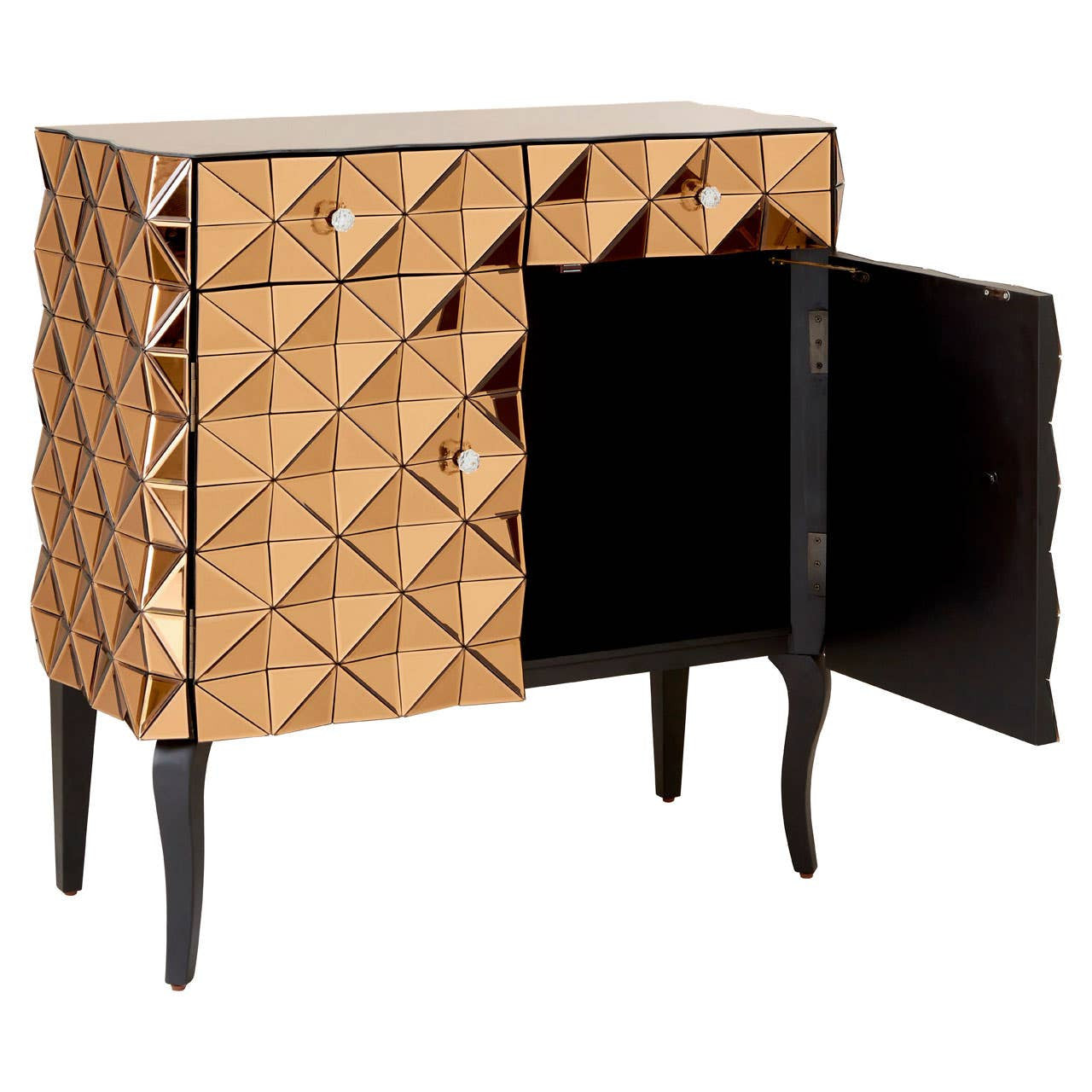 Soho 2 Door Copper Finish Cabinet