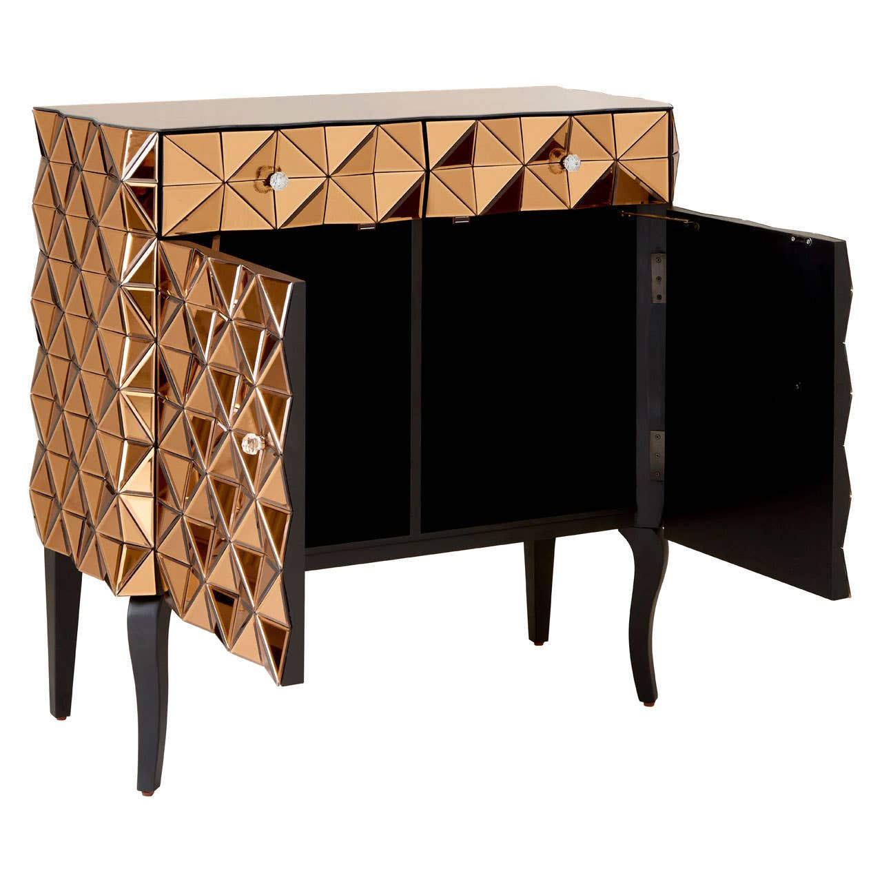 Soho 2 Door Copper Finish Cabinet