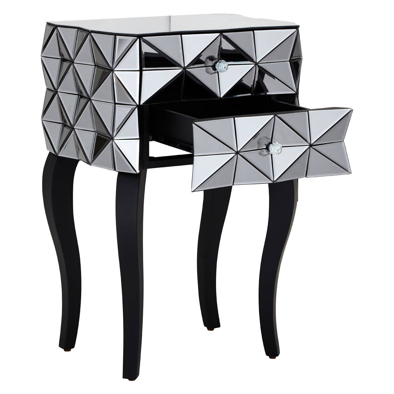 Soho 2 Drawer Bed Side Table in 3D effect