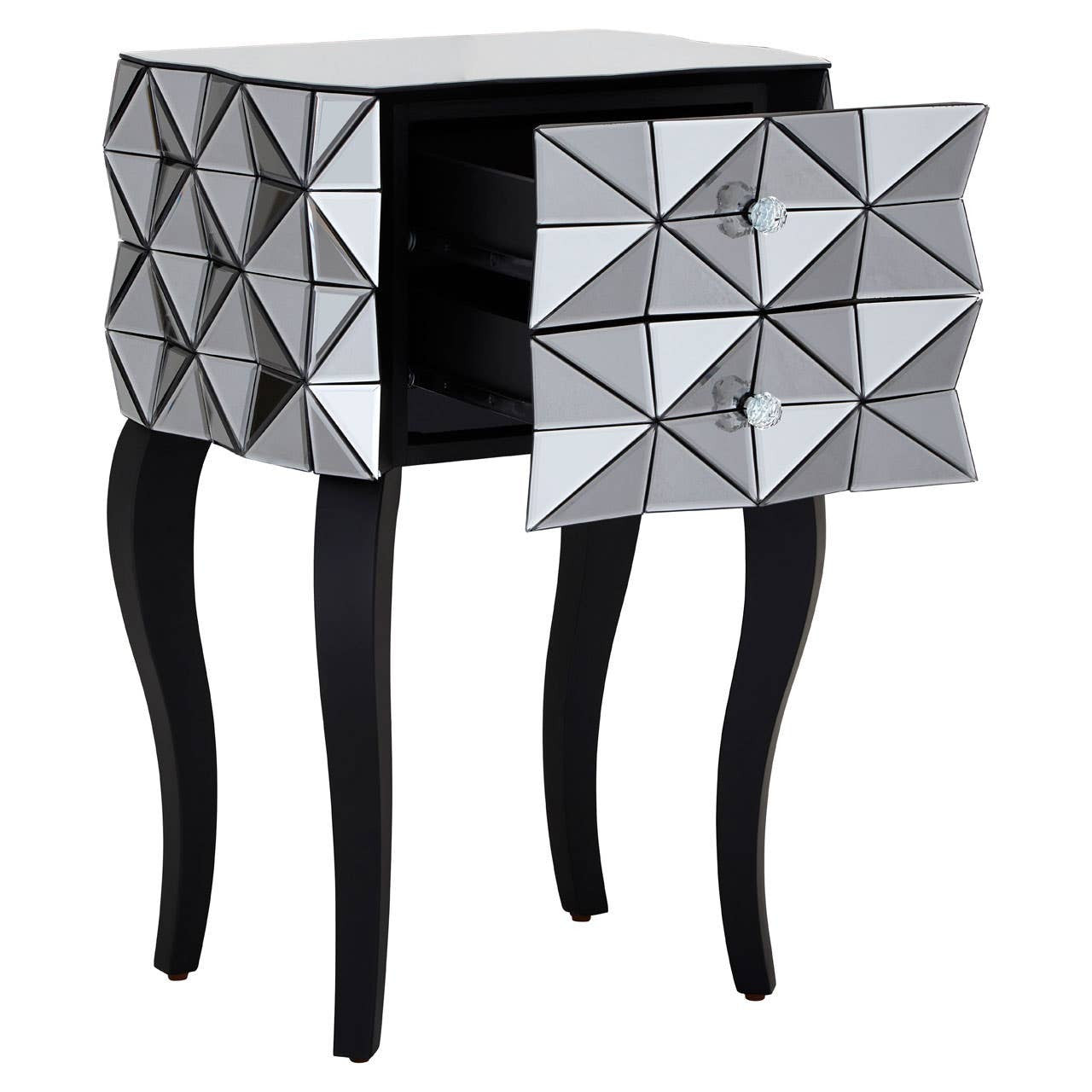 Soho 2 Drawer Bed Side Table in 3D effect