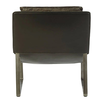 Hoxton Dark Brown Leather Lounge Chair