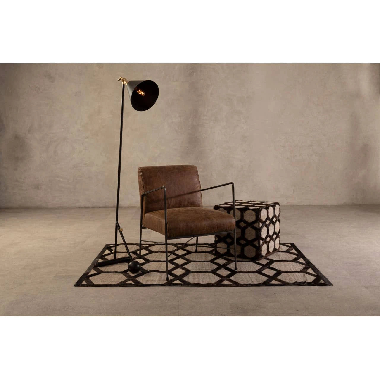 Hoxton Brown Leather Lounge Chair