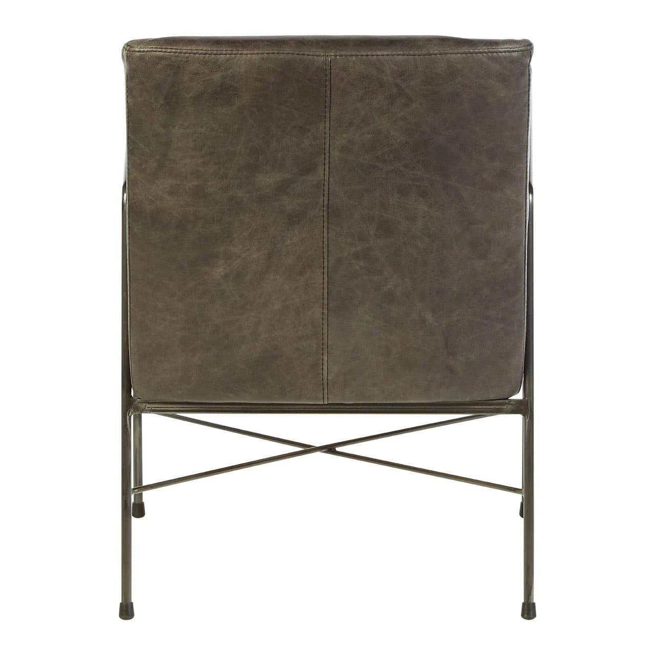 Hoxton Grey Leather Lounge Chair