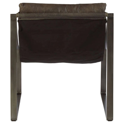 Hoxton Antique Black Leather Sling Chair